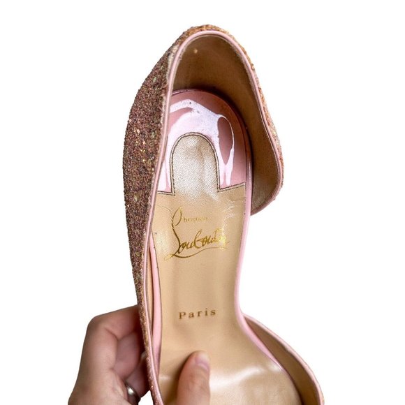 Christian Louboutin Pink Glitter Heels - Picture 5 of 15